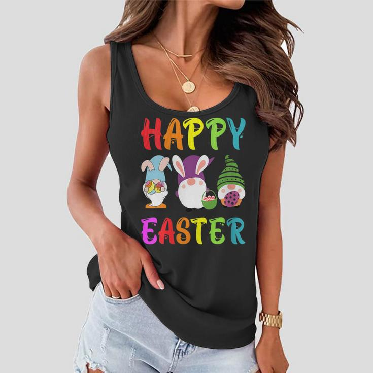 Womens Happy Easter Day Gnome Funny Easter Day Egg Hunting Women Flowy Tank