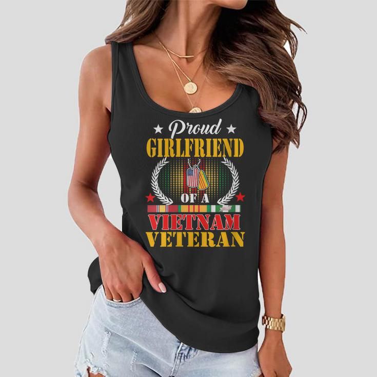 Womens Proud Girlfriend Of A Vietnam Veteran Vintage Womens Women Flowy Tank