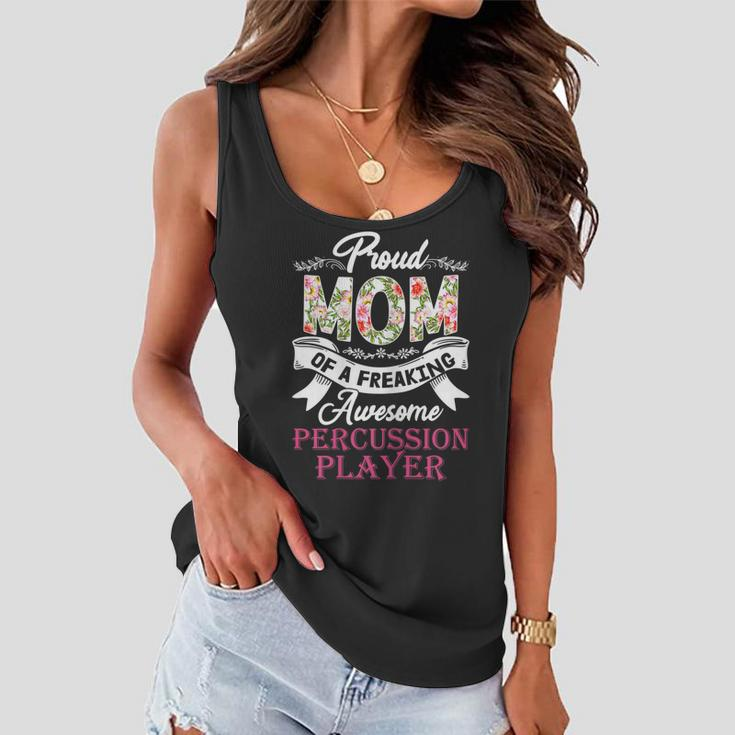 Womens Proud Mom Awesome Percussion Player - Mothers Day Gift Women Flowy Tank