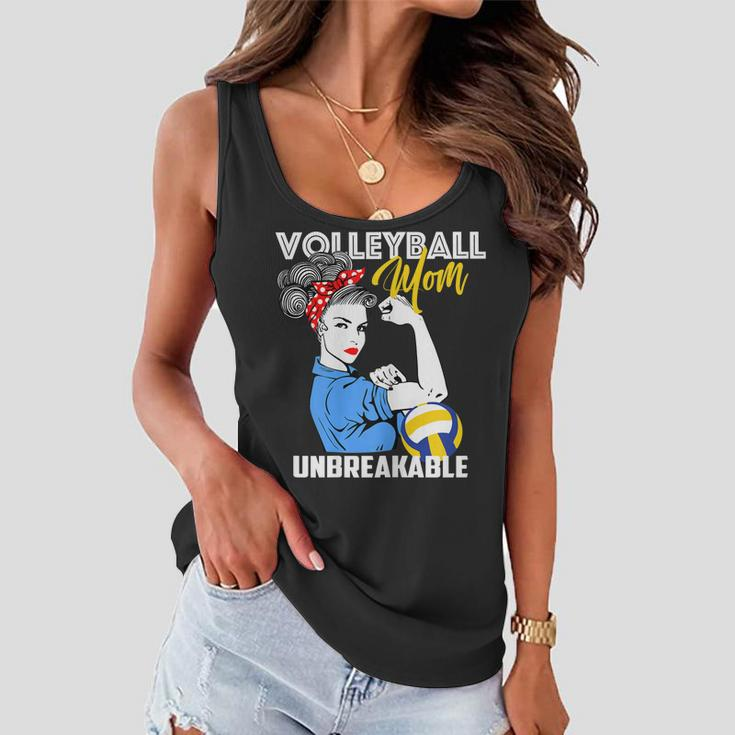 Womens Volleyball Mom Unbreakable Funny Mothers Day Gift Women Flowy Tank