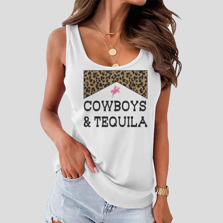 Cowboys And Tequila Western Funny Tequila Drinking Lover Women Flowy Tank