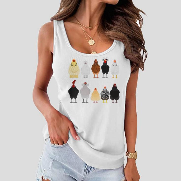 Funny Chicken Squad Mama Mothers Day Gifts For Mom Women Flowy Tank