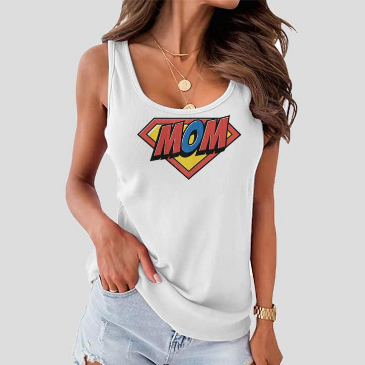 Mom Super Hero Superhero Mothers Day Gift For Womens Women Flowy Tank