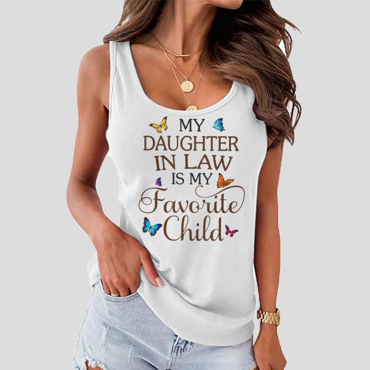 My Daughter-In-Law Is My Favorite Child Butterfly Family Women Flowy Tank
