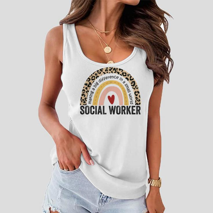Social Worker Rainbow 2023 School Social Worker Women Flowy Tank