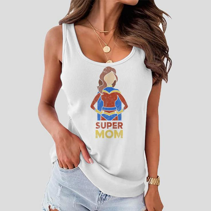 Super Mom Women Mothers Day Gift From Son Mommy Mama Women Flowy Tank