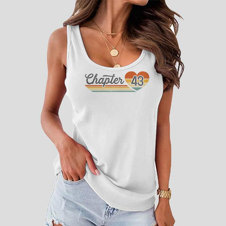 Womens Vintage 43Rd Birthday Chapter 43 Year Old Women Flowy Tank