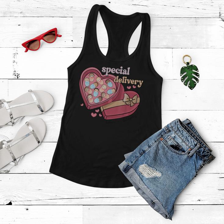 Special Delivery Labor And Delivery Nurse Valentines Day  Women Flowy Tank