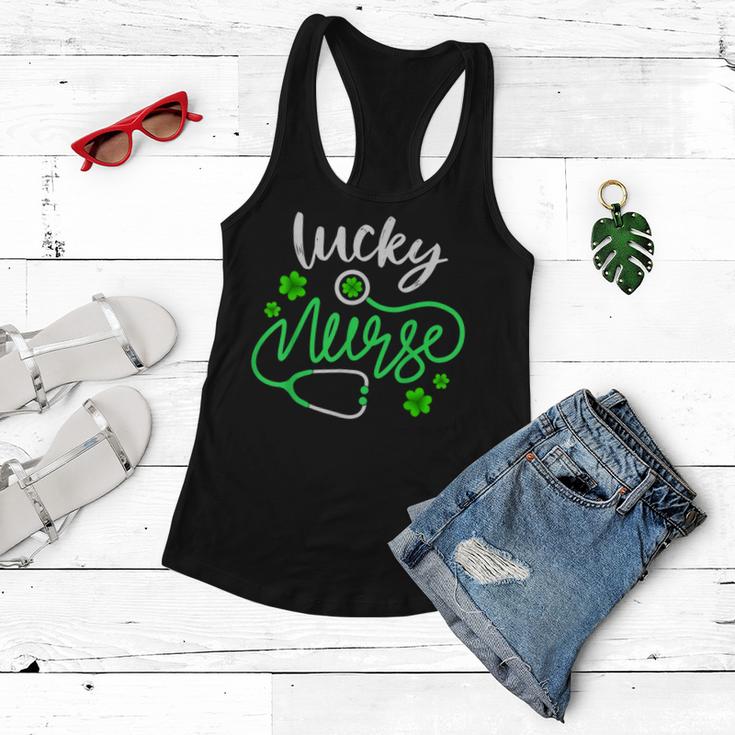 Lucky Nurse T  St Pattys Day Gift Shamrock Nurse  Women Flowy Tank