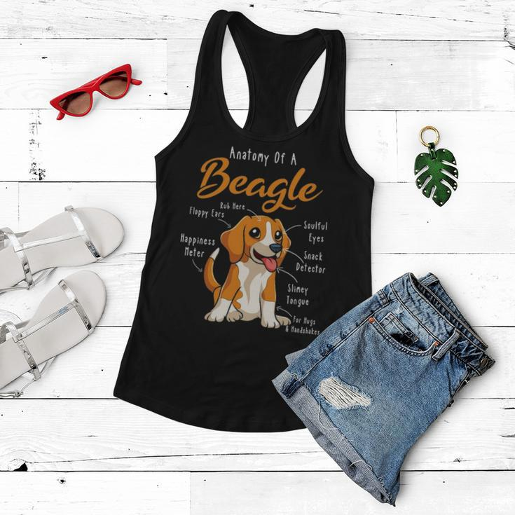 Anatomy Of A Beagle Gift For Beagle Dog Mom Funny Beagle Women Flowy Tank