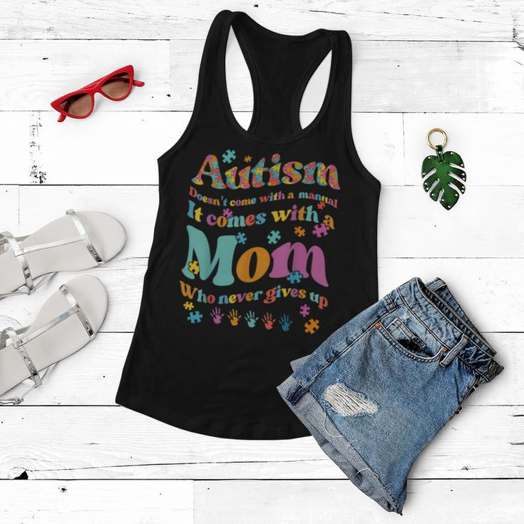 Autism Mom Life Autism Awareness Month Mama Autistic Vintage Women Flowy Tank
