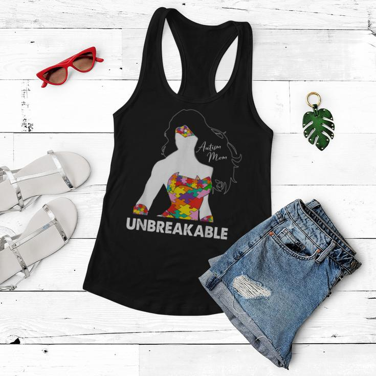 Autism Mom Unbreakable Mothers Day Autism Awareness Women Flowy Tank