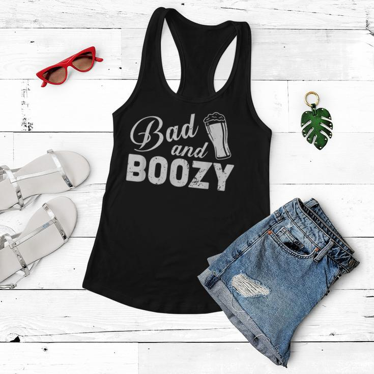 Bad And Boozy St Patricks Day Funny Shirts For Man & Women Women Flowy Tank