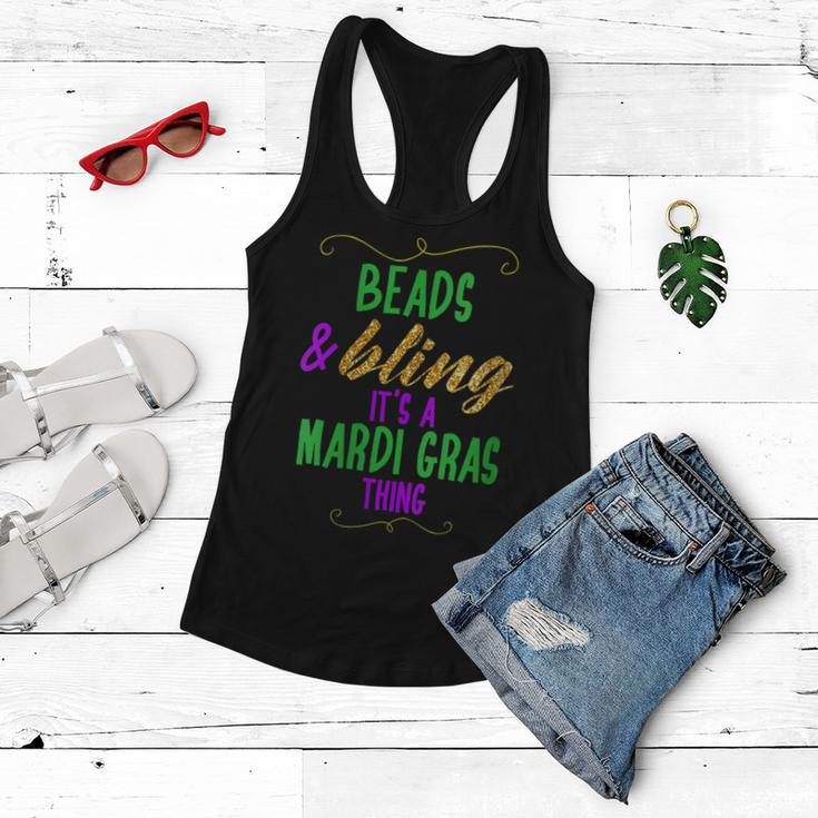 Beads & Bling Its A Mardi Gras Thing Cool Gift For Womens Women Flowy Tank