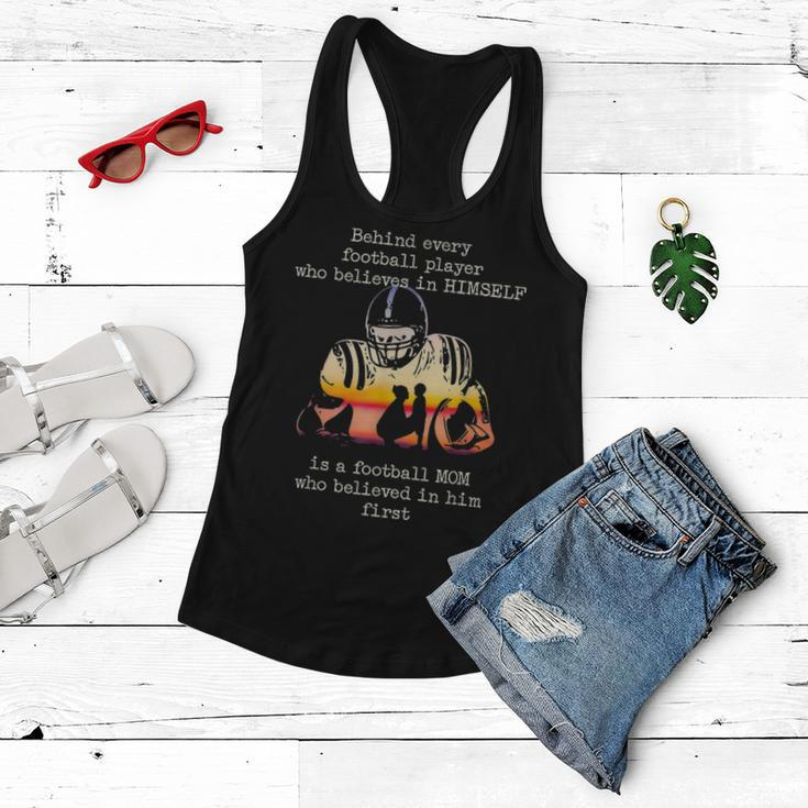 Behind Every Football Player Is A Football Mom Proud Parent V2 Women Flowy Tank
