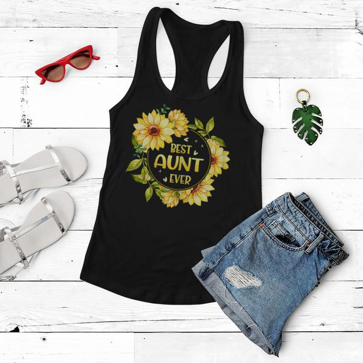 Best Aunt Ever Mothers Day Gift Aunt Sunflower Mom Gift For Womens Women Flowy Tank