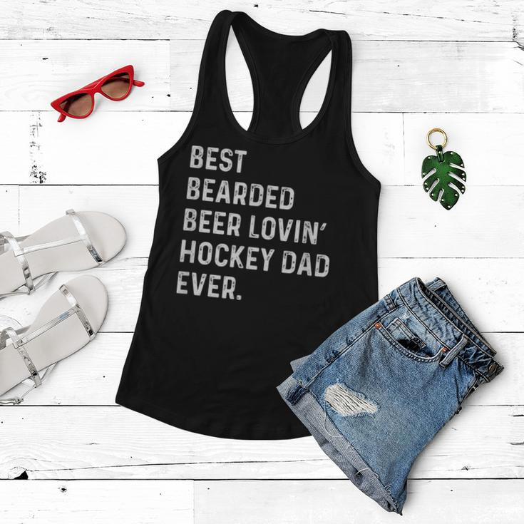 Best Bearded Beer Lovin Hockey Dad | Fathers Day Gift Gift For Mens Women Flowy Tank