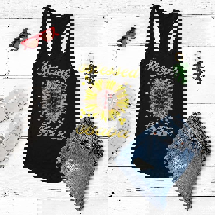 Blessed Baba Cross Sunflower Mother Day Women Flowy Tank