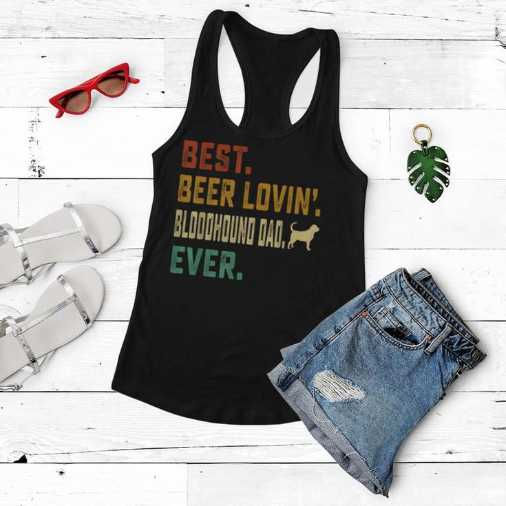 Bloodhound Dog Lover Best Beer Loving Bloodhound Dad Gift For Mens Women Flowy Tank
