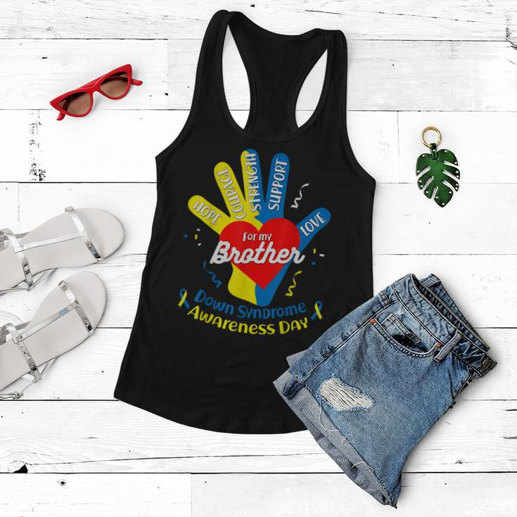 Down Syndrome Awareness Sister Brother Down Syndrome Women Flowy Tank
