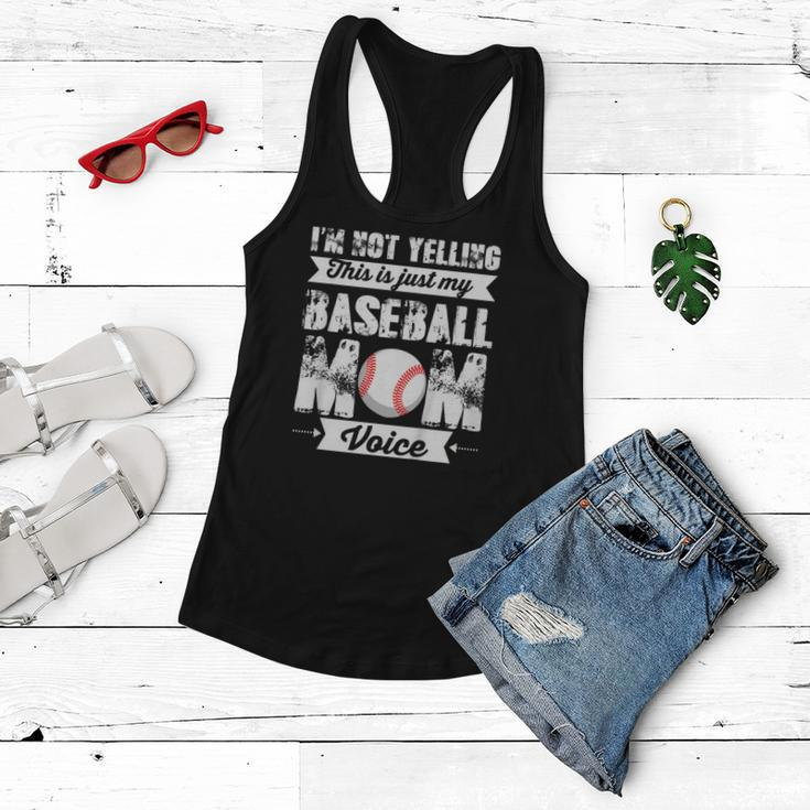 Funny Baseball Mama Shirt Mom Voice Mothers Day Shirts Gift Women Flowy Tank