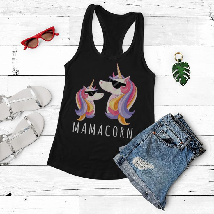 Funny Mamacorn Gift Mama Unicorn Mom And Baby Christmas Women Flowy Tank