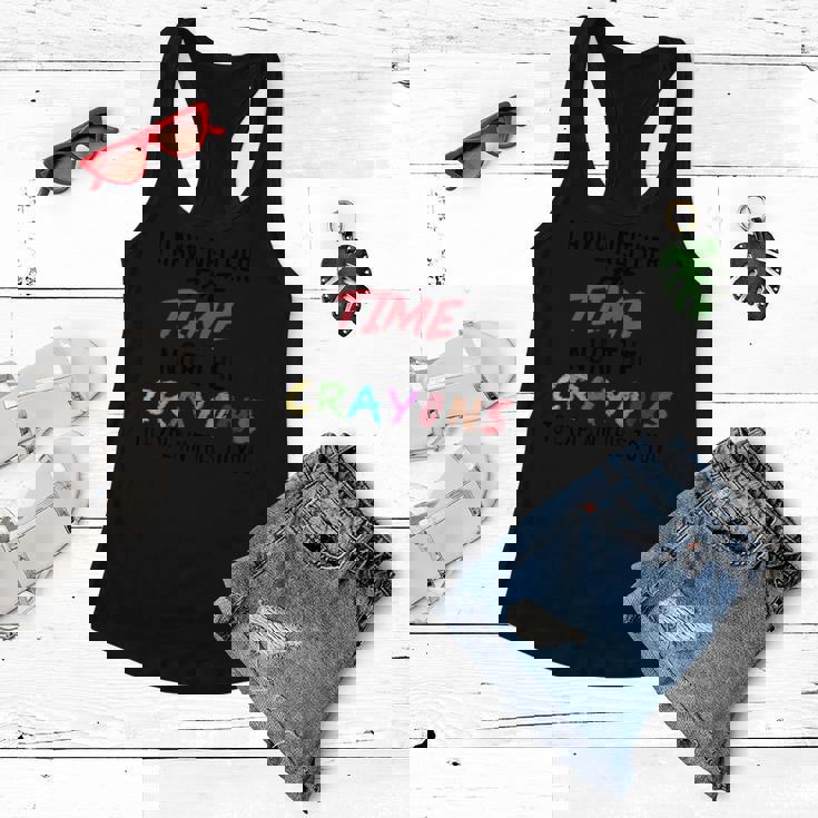 Funny Sarcastic I Dont Have The Time Or The Crayons Saying Women Flowy Tank