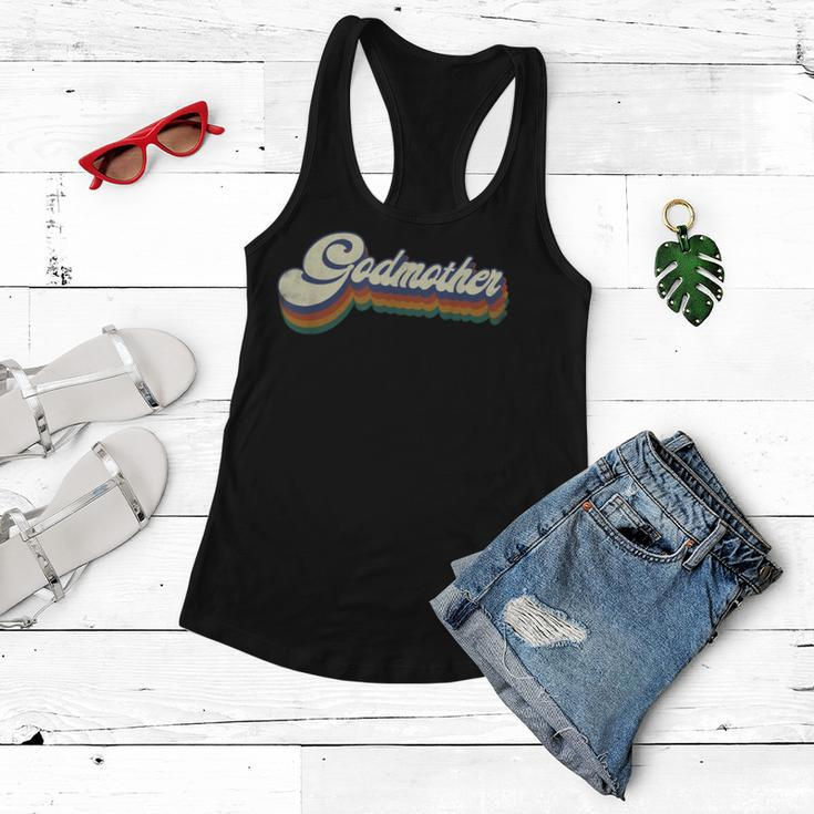 Godmother Gifts Women Retro Vintage Mothers Day Godmother Women Flowy Tank