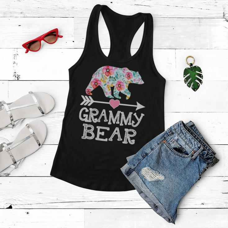 Grammy Bear Floral Family Mothers Day Gifts For Mom Women Flowy Tank