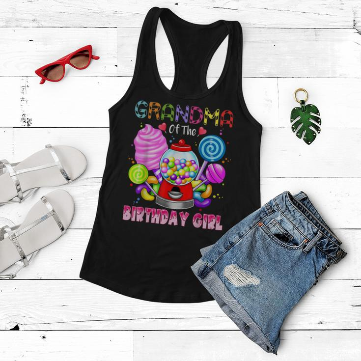Grandma Of The Birthday Girl Candyland Candy Birthday Party Women Flowy Tank