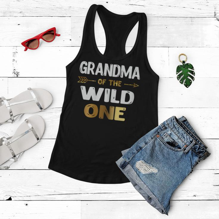 Grandma Of The Wild One Cute 1St Birthday First Thing Gift For Womens Women Flowy Tank