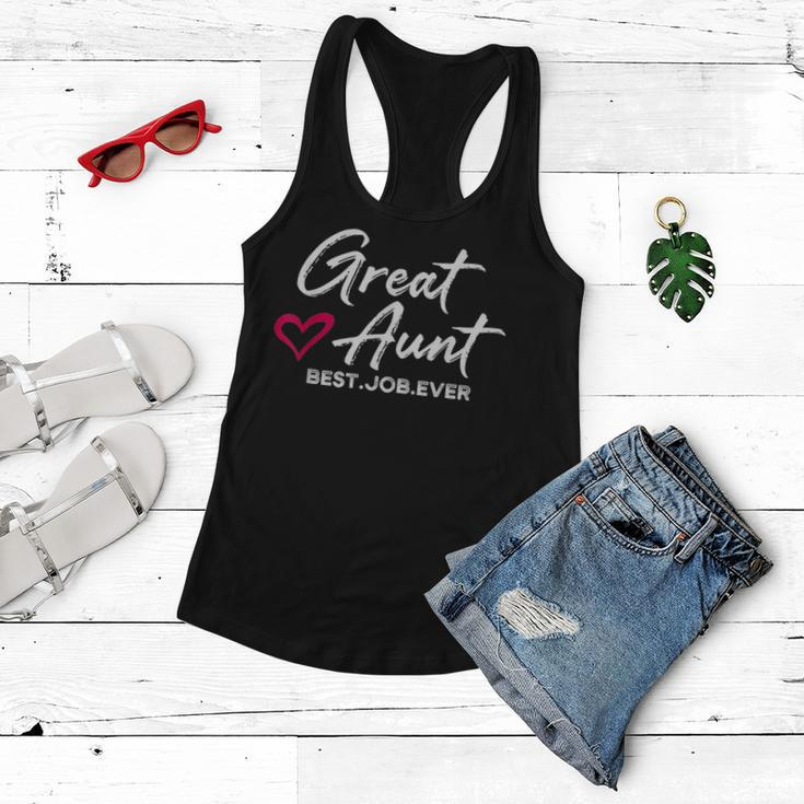 Great Aunt Best Job Ever Auntie Cute Mothers Day Gifts V2 Women Flowy Tank
