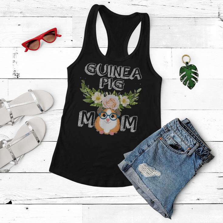 Guinea Pig Mom Floral Style Mothers Day Outfit Gift Women Flowy Tank