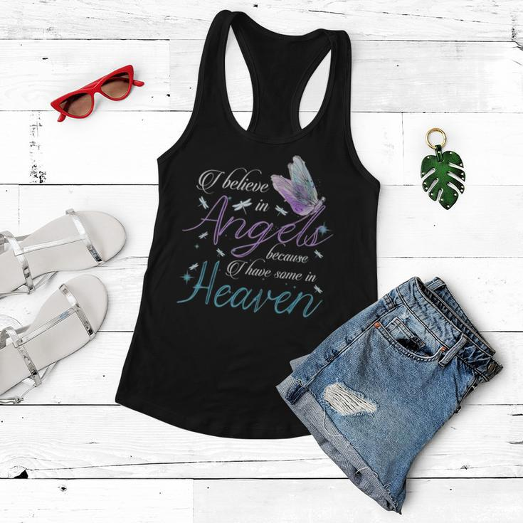 I Believe In Angels Because I Have Some In Heaven Mom & Dad Women Flowy Tank