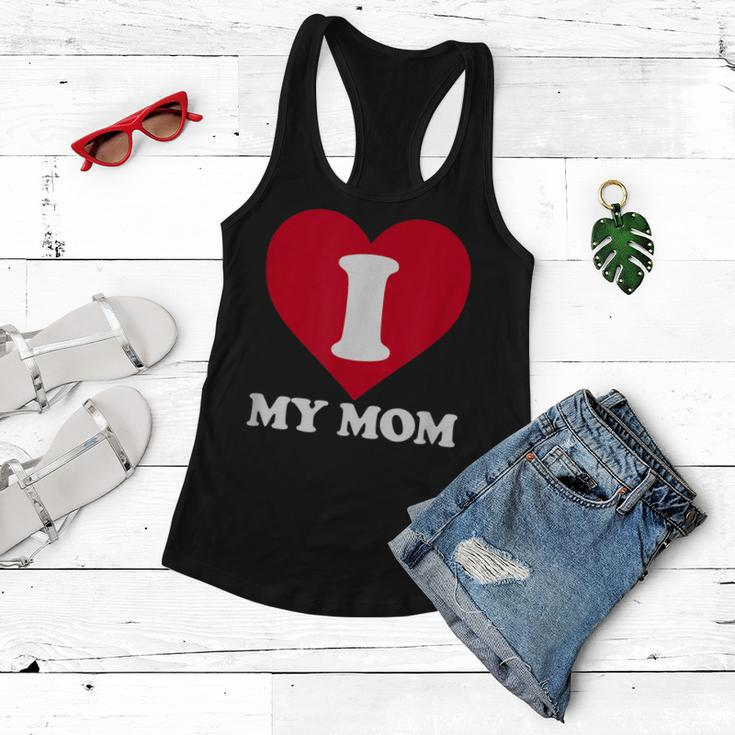I Love My Mom- A Gift For To Show Our Super Heroine Our Love Women Flowy Tank