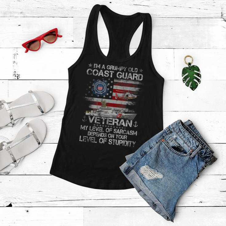 Im A Grumpy Old Coast Guard Veteran For Mens Womens Women Flowy Tank