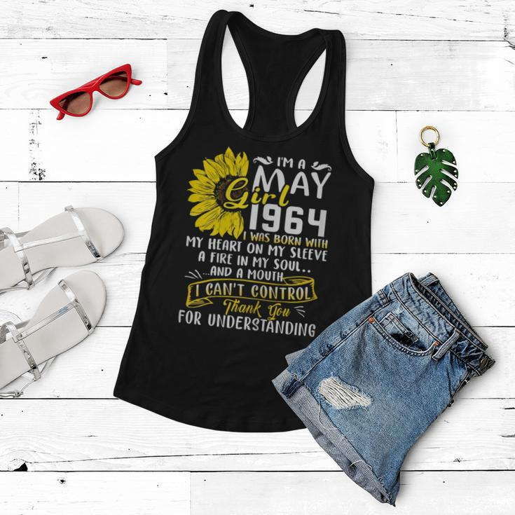 Im A May Girl 1964 Sunflower 55Th Birthday Gift Gift For Womens Women Flowy Tank