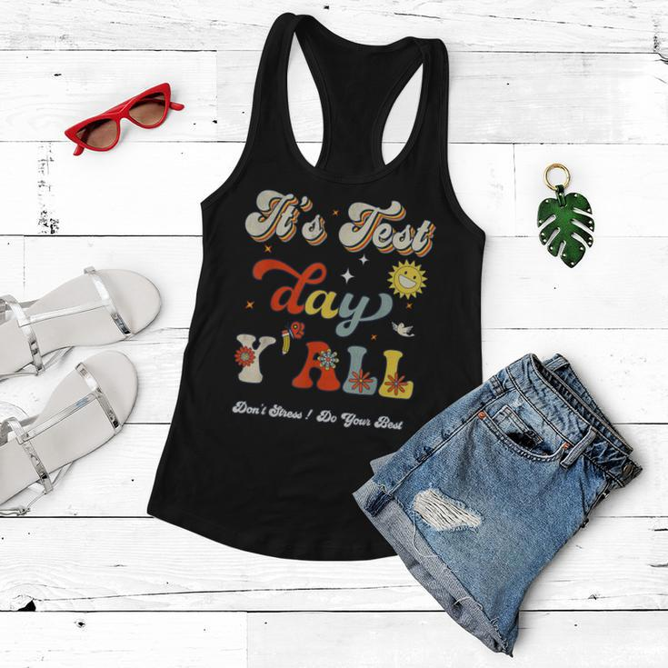 Its Test Day Yall Funny Testing Day For Teacher Student Women Flowy Tank
