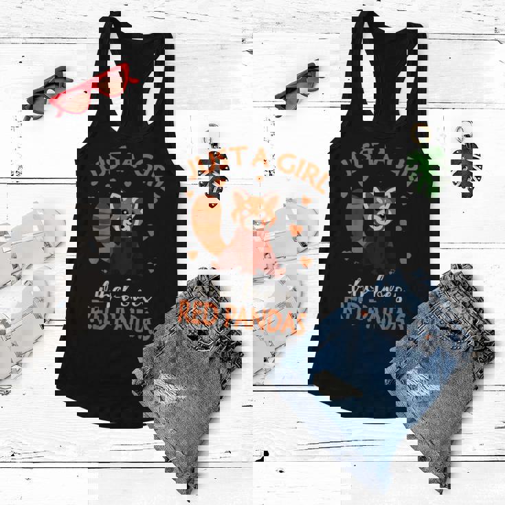 Just A Girl Who Loves Red Pandas Red Panda Girls Kids Women Flowy Tank