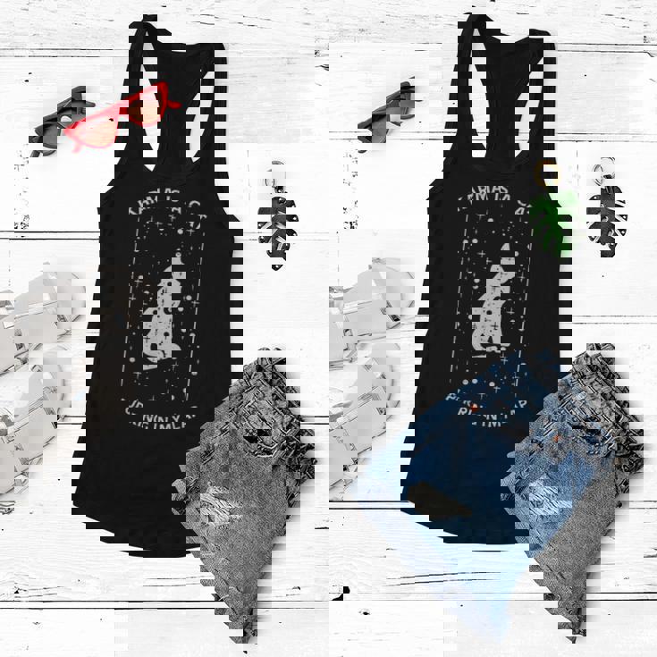 Karma Is Cat Music Funny Celestial Pet Girls Boys Kids Youth Women Flowy Tank