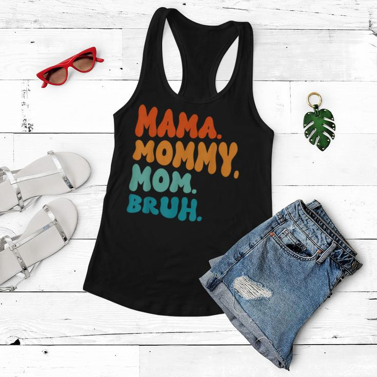 Mama Mommy Mom Bruh Mommy And Me Funny Boy Mom Mothers Day Women Flowy Tank