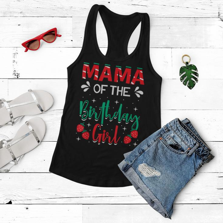 Mama Of The Birthday Girl Strawberry Themed B-Day Party Women Flowy Tank