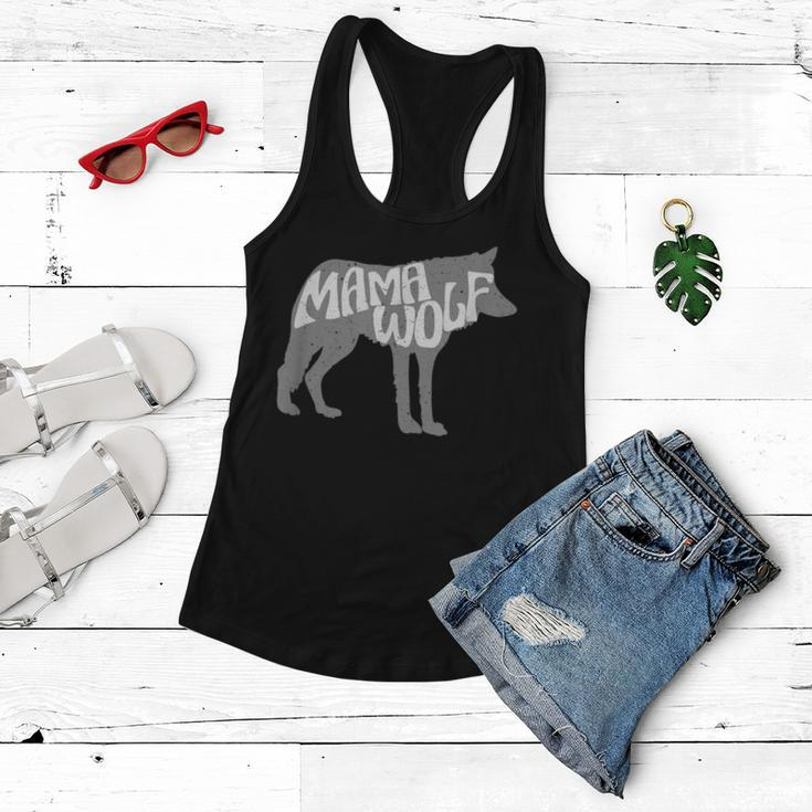 Mama Wolf Shirt Mothers Day GiftShirt For Mom Women Flowy Tank