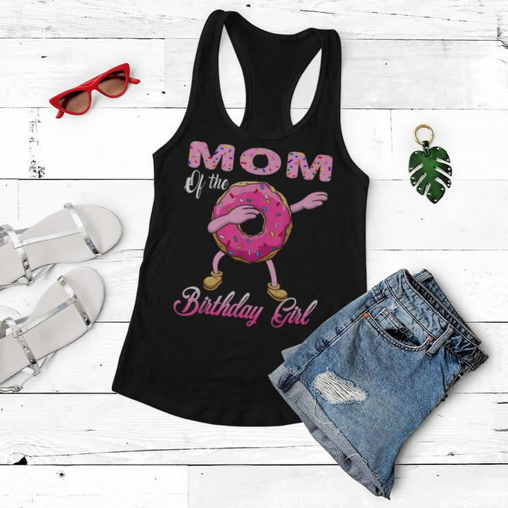 Mom Of The Birthday Girl Donut Dab Matching Party Outfits Women Flowy Tank
