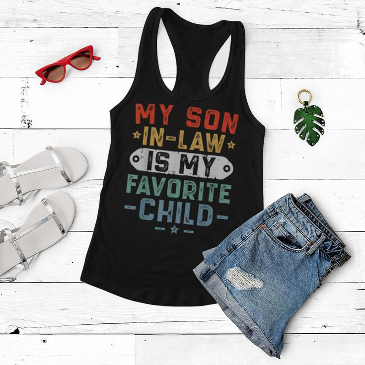 My Son In Law Is My Favorite Child Funny Family Retro Mom Women Flowy Tank