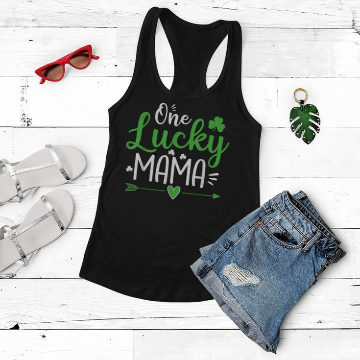 One Lucky Mama Shirt St Patricks Day Funny Mom Gift Women Flowy Tank