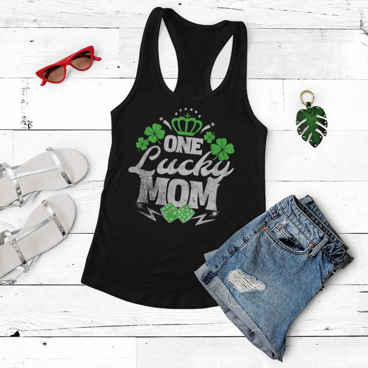 One Lucky Mom St Patricks Day Gift Vintage 70S Dice Women Flowy Tank