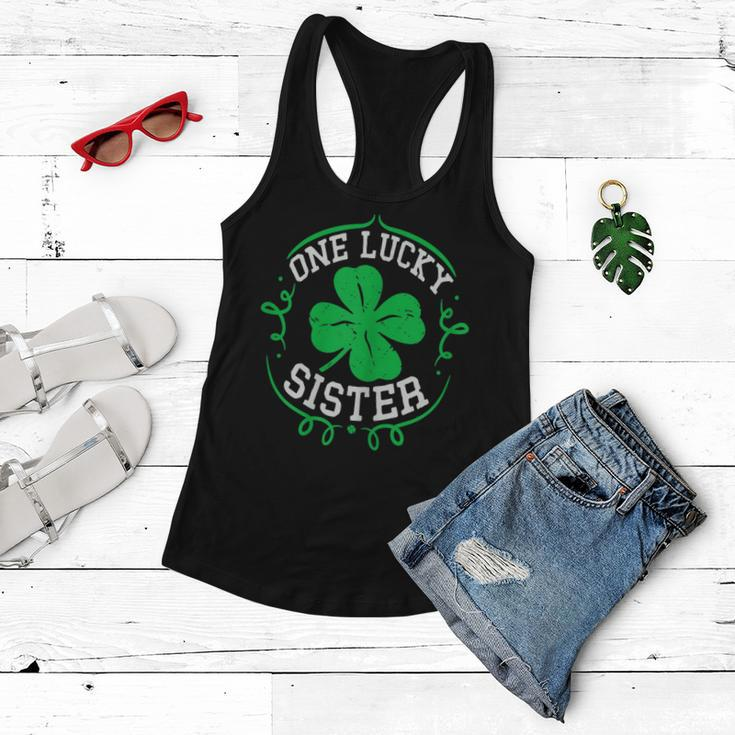 One Lucky Sister St Patricks Day Gifts For Women Gift For Womens Women Flowy Tank