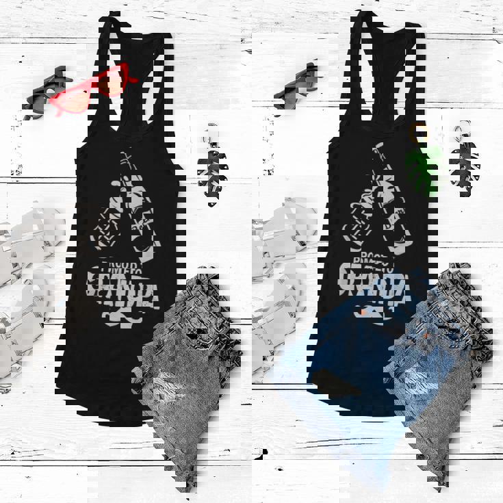 Promoted To Grandpa Beer Milk Bottle Cute Women Flowy Tank