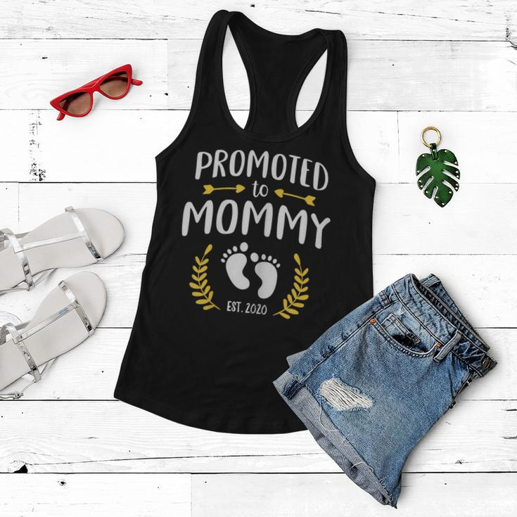 Promoted To Mommy 2020 Gift Pregnancy Announcement Gift For Womens Women Flowy Tank